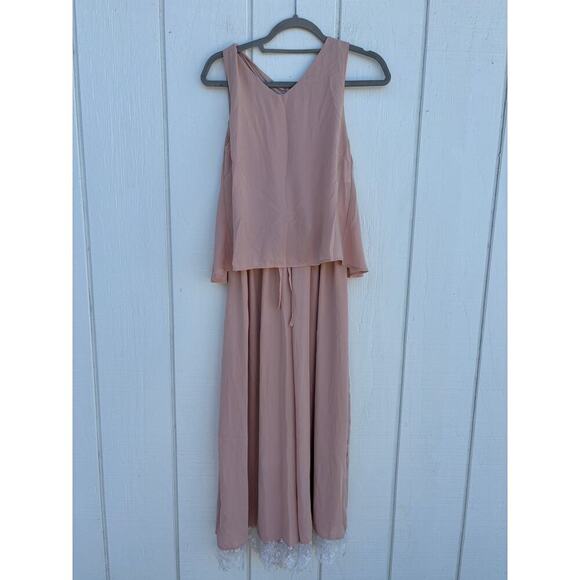 Re:EDIT Pink Blouson Jumpsuit, Japanese Brand, Wide Legs, Sz M - Picture 1 of 7